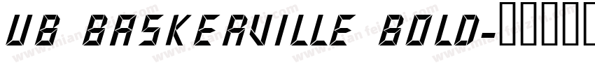 UB Baskerville Bold字体转换